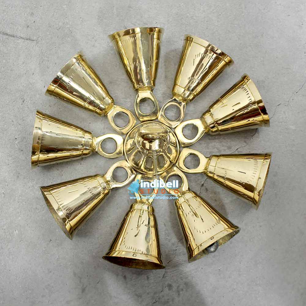 Large Vintage Style Sarana Brass Bells, Wedding Bells